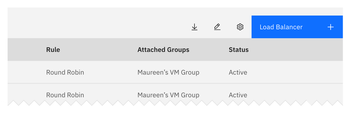 Example of add as a button with an icon in a data table Example of add as a button with an icon in a data table