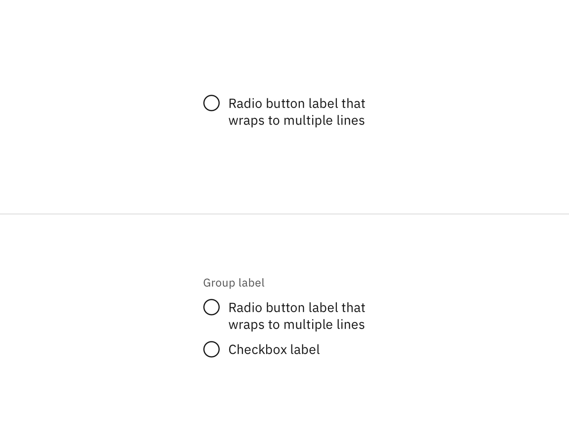 Spacing between a radio button and other components in a form Spacing between a radio button and other components in a form