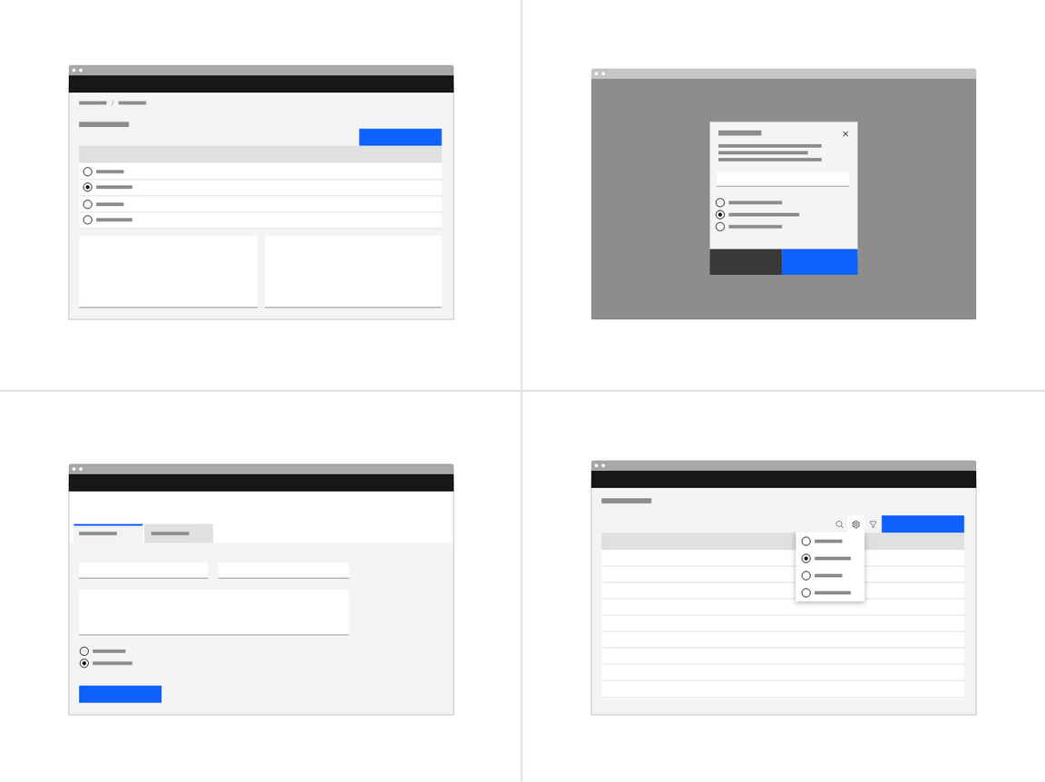 Placement of radio buttons Placement of radio buttons