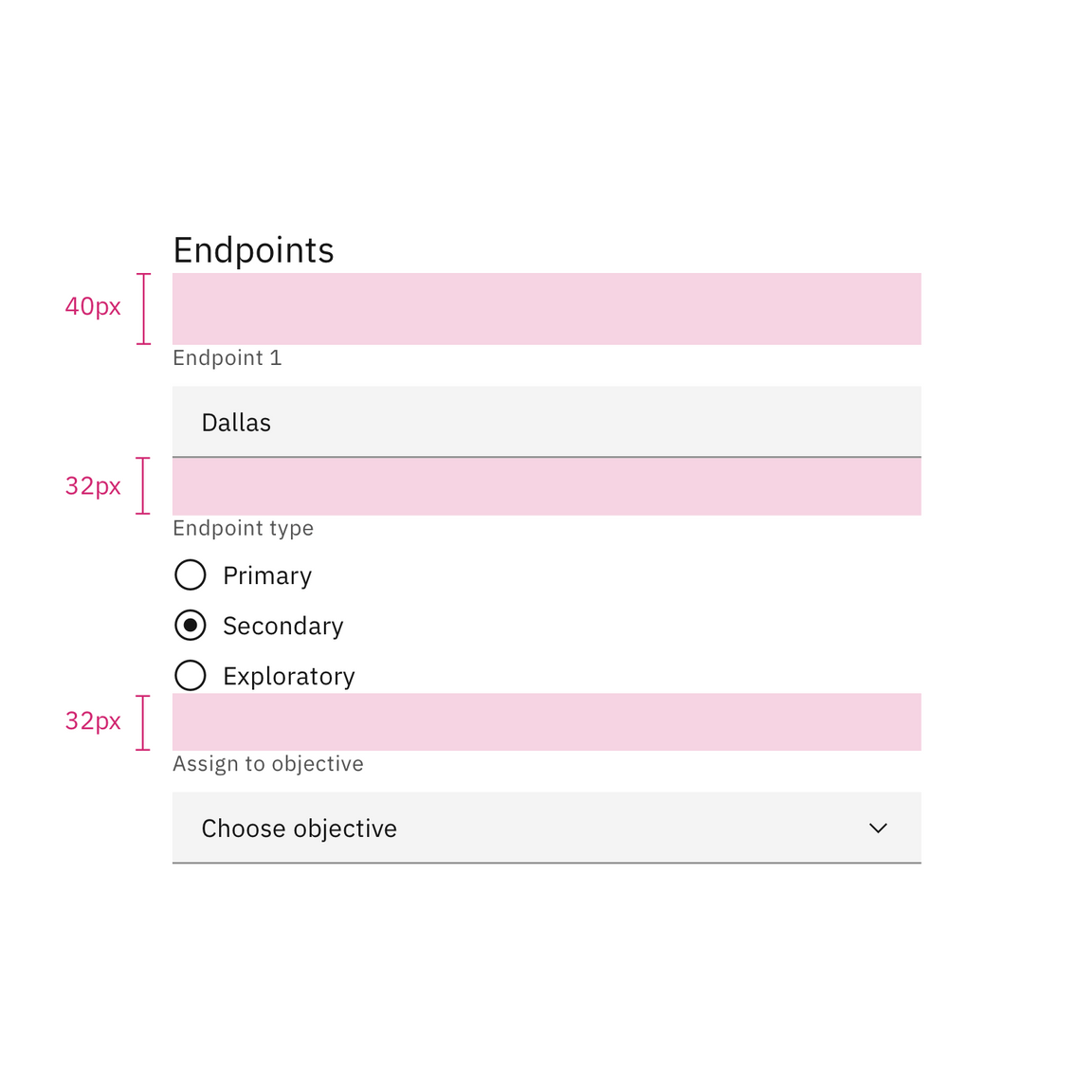 Spacing between a radio button and other components in a form Spacing between a radio button and other components in a form