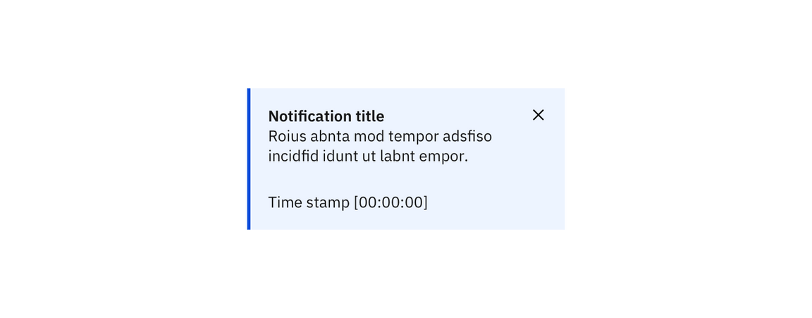 Example of close in an toast notification Example of close in an toast notification